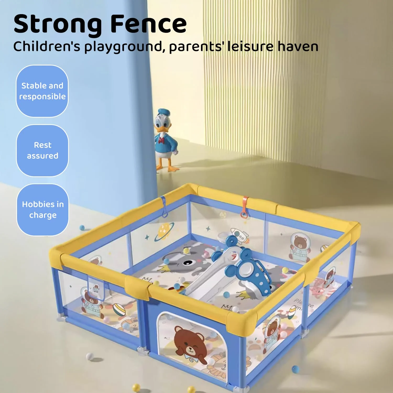 Portable Baby Playpen Fence Gate Wall Fence Barrier - Image 7