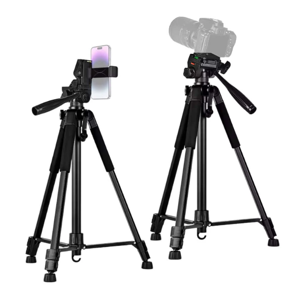 Portable Camera Phone Tripod 360 Rotable Adjustable Stand Max 1.68m - Image 2