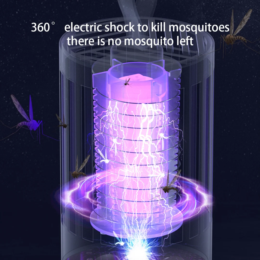 Portable Electric Mosquito Lamp USB Mosquito Zapper Killer (White) - Image 9