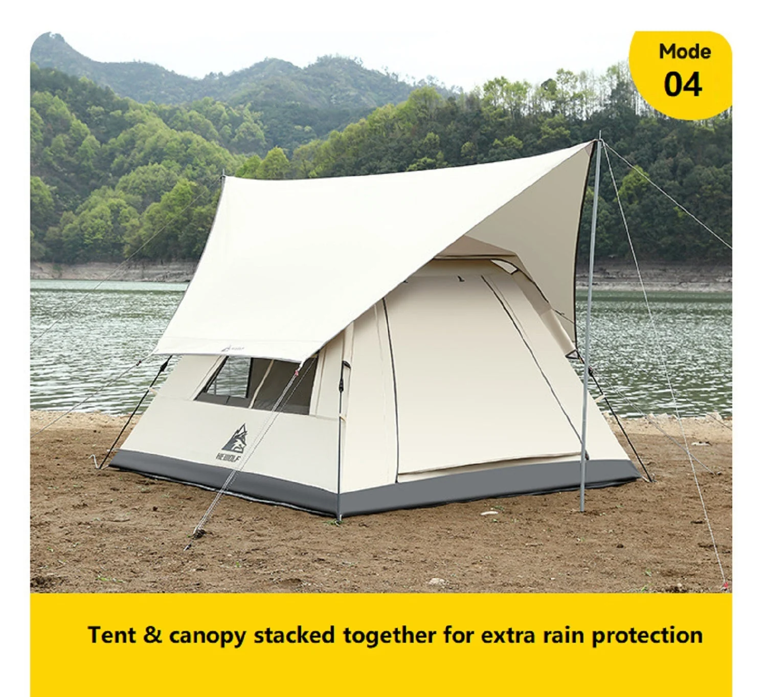 Portable Fully Automatic Waterproof Camping Tent with Canopy for All-Season - Image 7