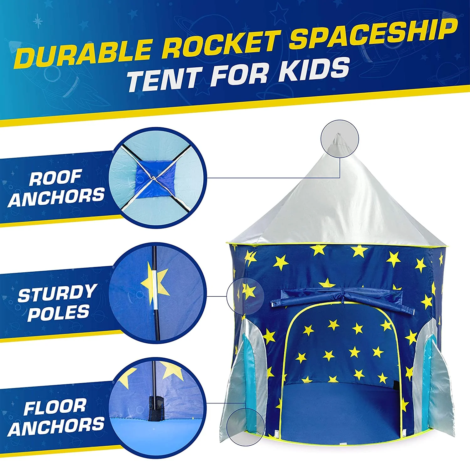 Portable Kids Play Tent with storage bag - Image 5