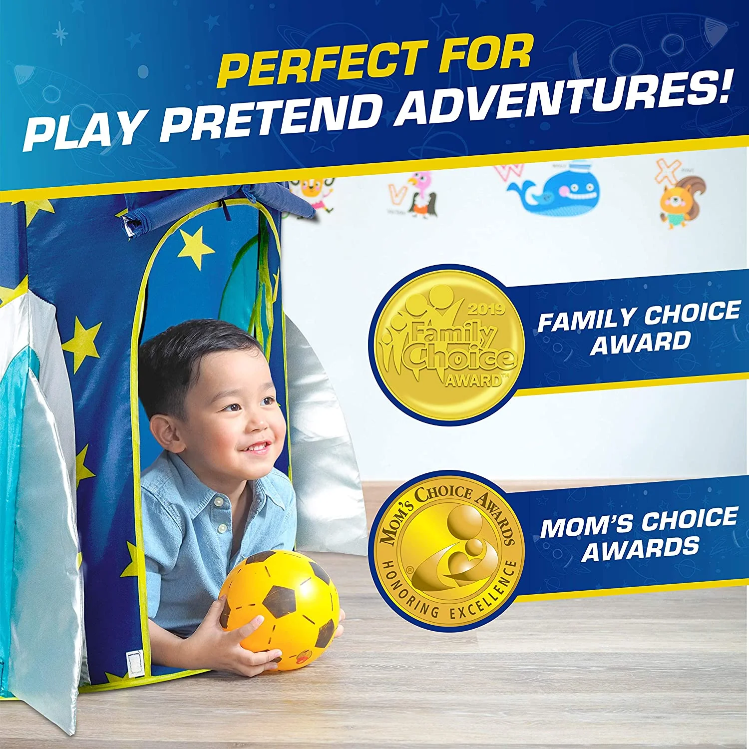Portable Kids Play Tent with storage bag - Image 6