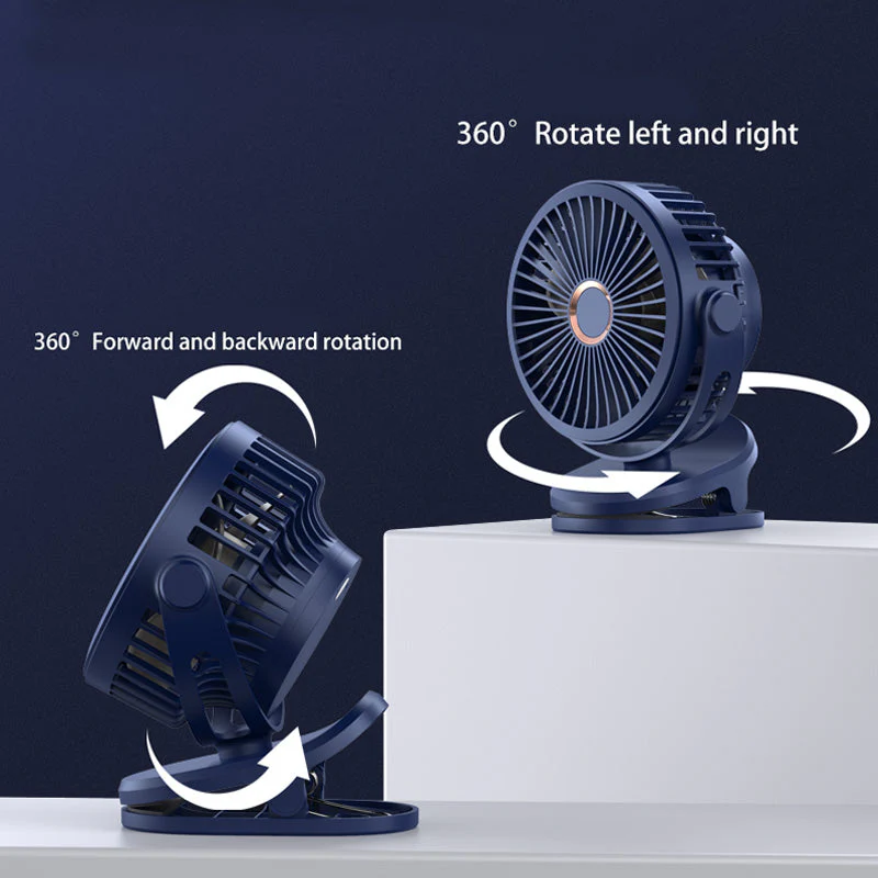 Portable Mini Clip Fan 4 Speed Adjustable USB Rechargeable - Image 5