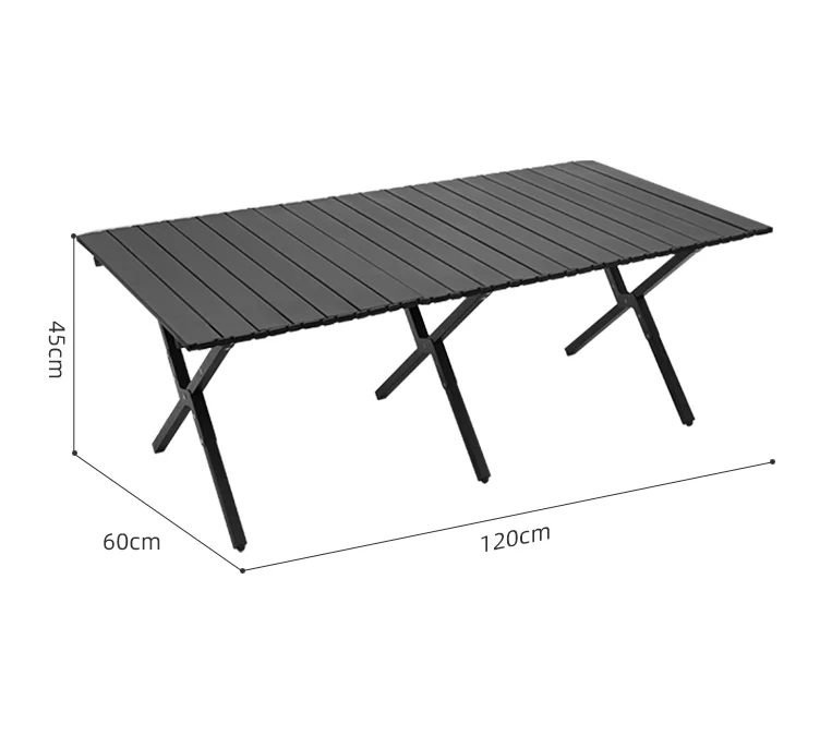 Portable Outdoor Folding Table – Egg Roll Style, 120cm - Image 2