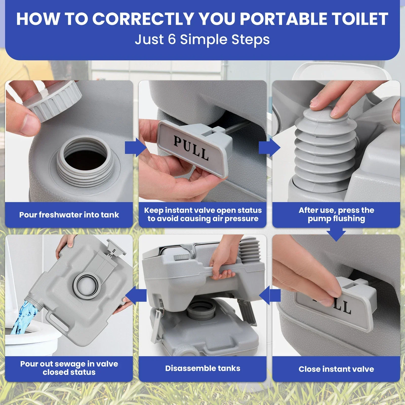 Portable Toilet for Camping 20L - Image 4