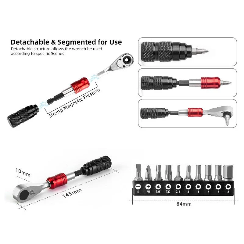 Portable Tool Repair Tools Kits Ratchet Wrench Set Torque Screwdriver - Image 5