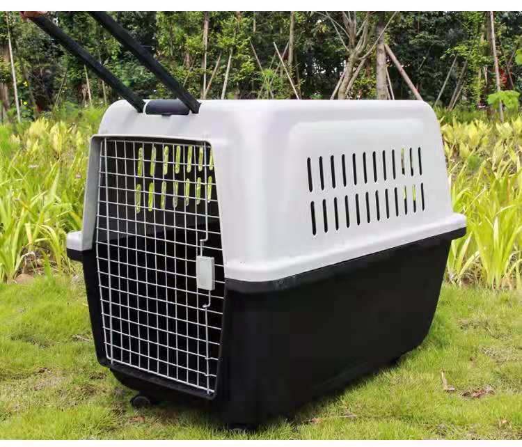 PP50 81cm - Wheeled Plastic Airline Travel Cage/Carrier/Crate with Bowl - Image 2