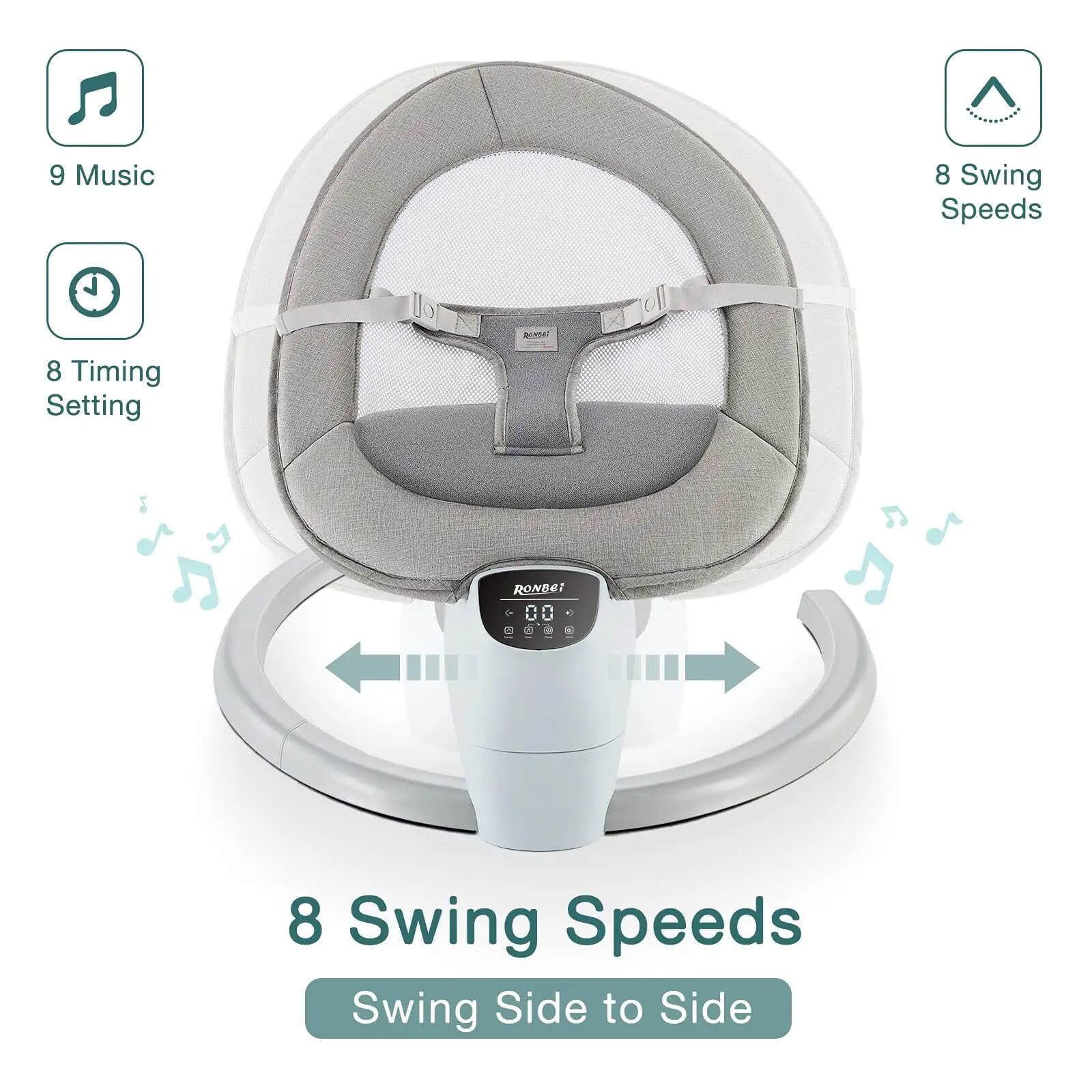 Premium Electric Baby Swing & Bouncer & Rocker NZ – Smart Soothing Design - Image 4