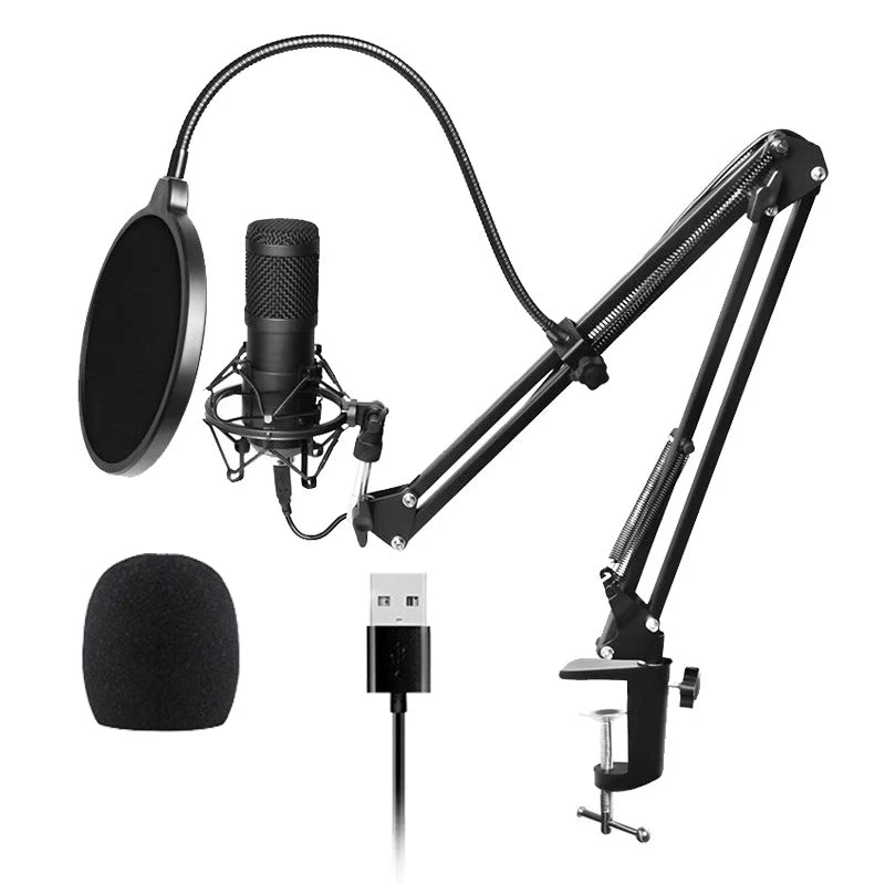 Professional PC Podcast Streaming Cardioid Condenser Microphone Kit with Boom Ar - Image 7