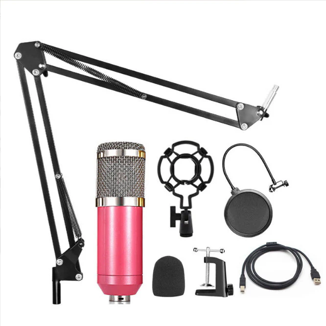 Professional PC Podcast Streaming Cardioid Condenser Microphone Kit with Boom Ar - Image 8