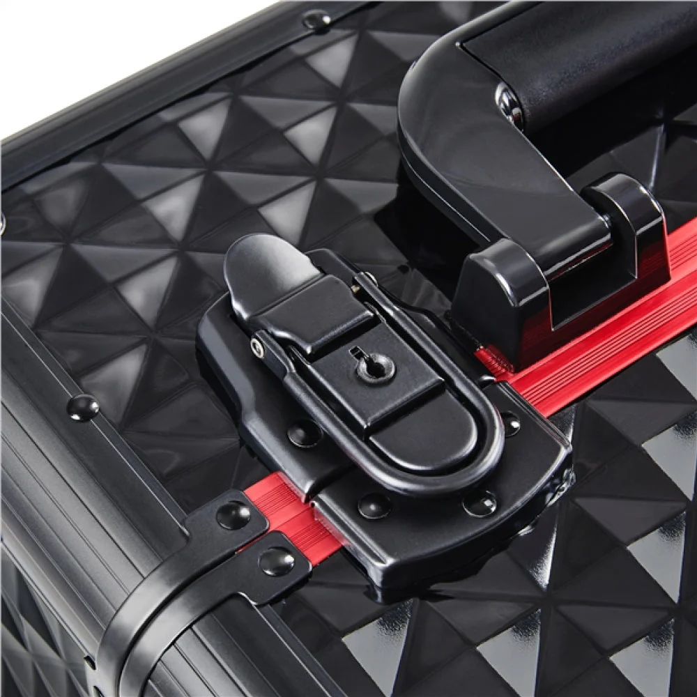 Professional Rolling Makeup Train Case with Drawers - Image 7