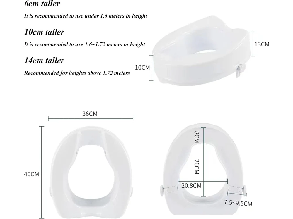 Raised Toilet Seat With Lid - Image 5