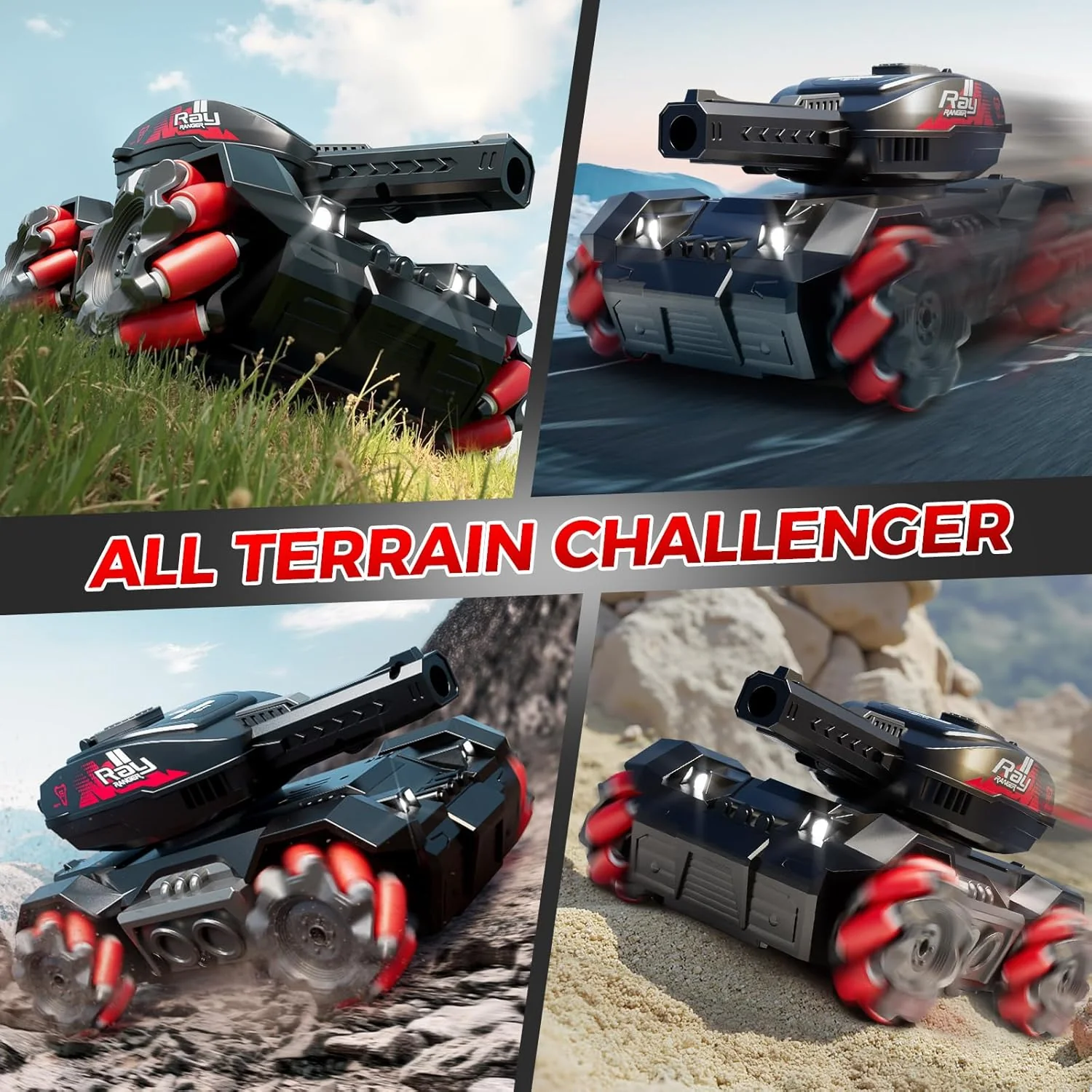 RC Tank Shoots Gesture Sensing Rc Stunt Car Light & Music Water Bullet Ball - Image 3