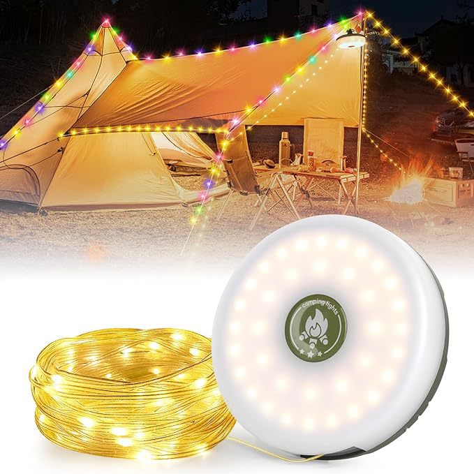 Rechargeable 10m LED String Lights for Camping, Patio & Home Decor - Image 2