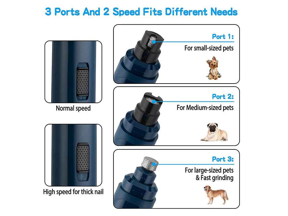 Rechargeable Dog Nail Grinder Pet Nail Trimmer - Image 3