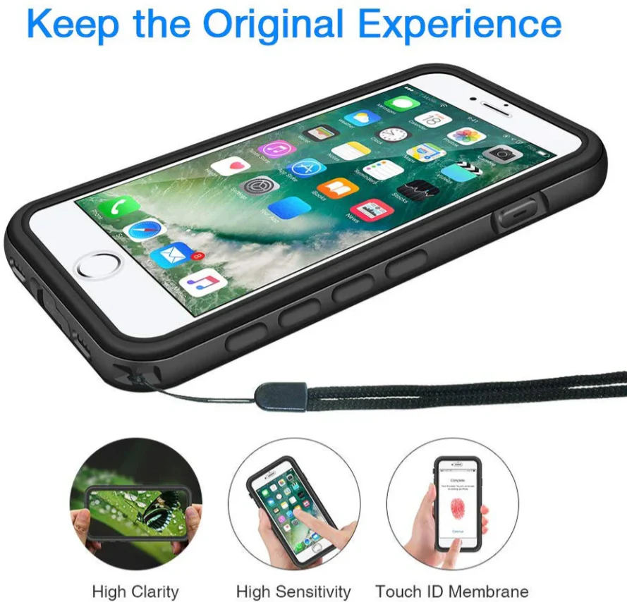 Redpepper Waterproof Case for iPhone 7 Black - Image 4