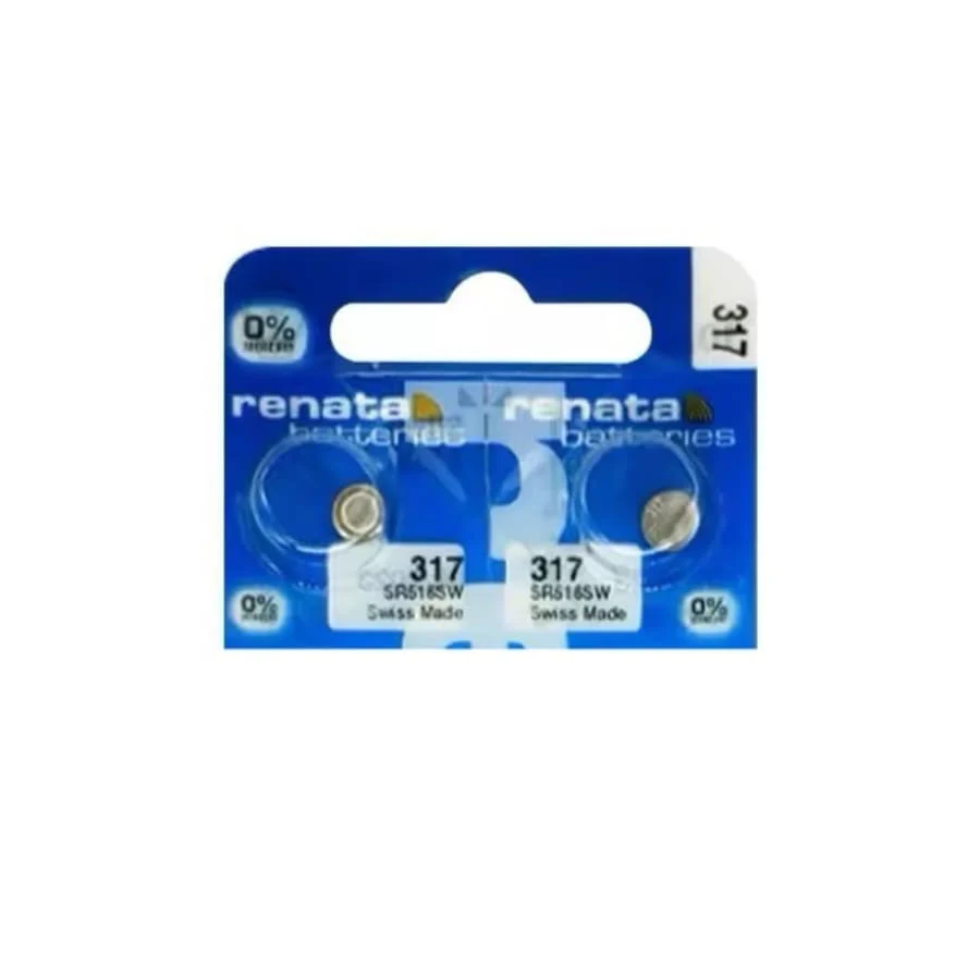 Watch Batteries for Renata 317 / SR516SW (2 Pack)