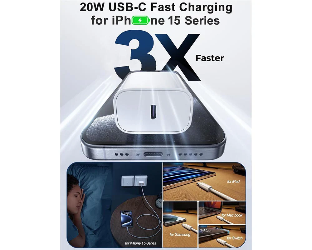 Replacement 20W iPhone Fast Charger - Image 2