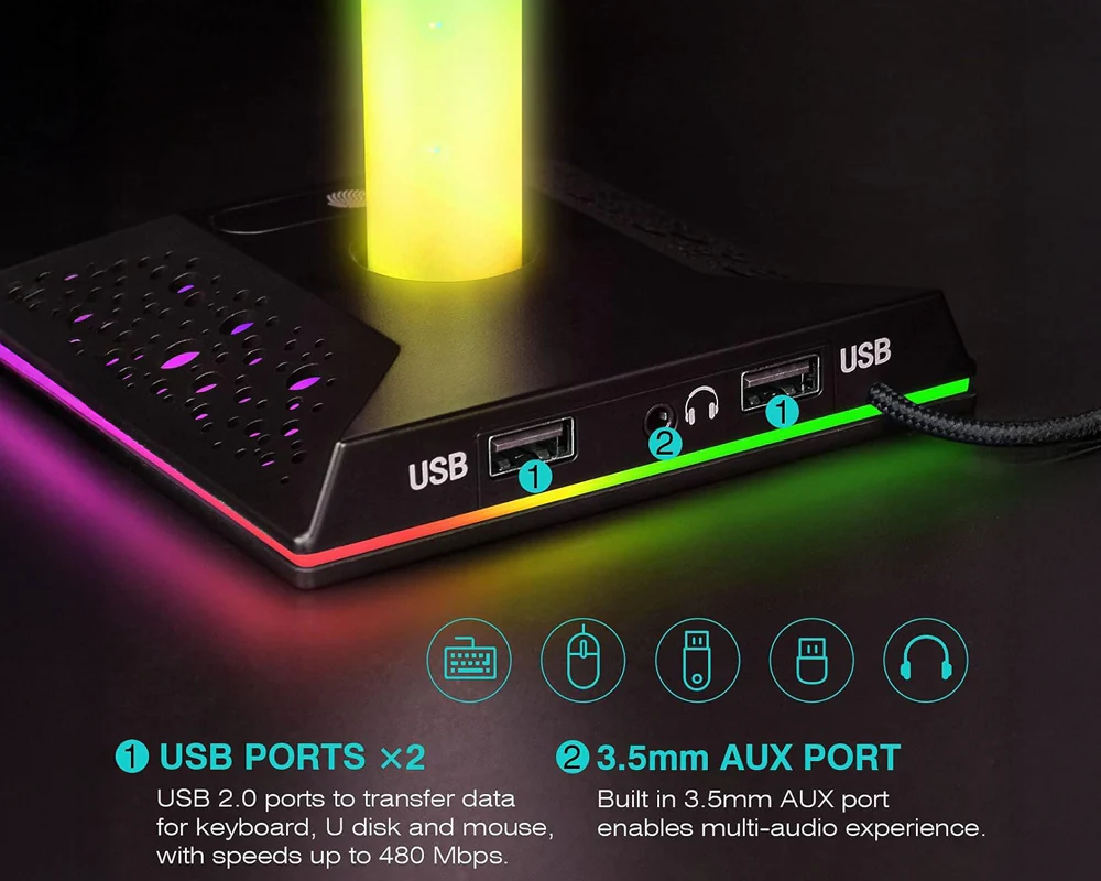 RGB Gaming Headphone Stand - Image 5