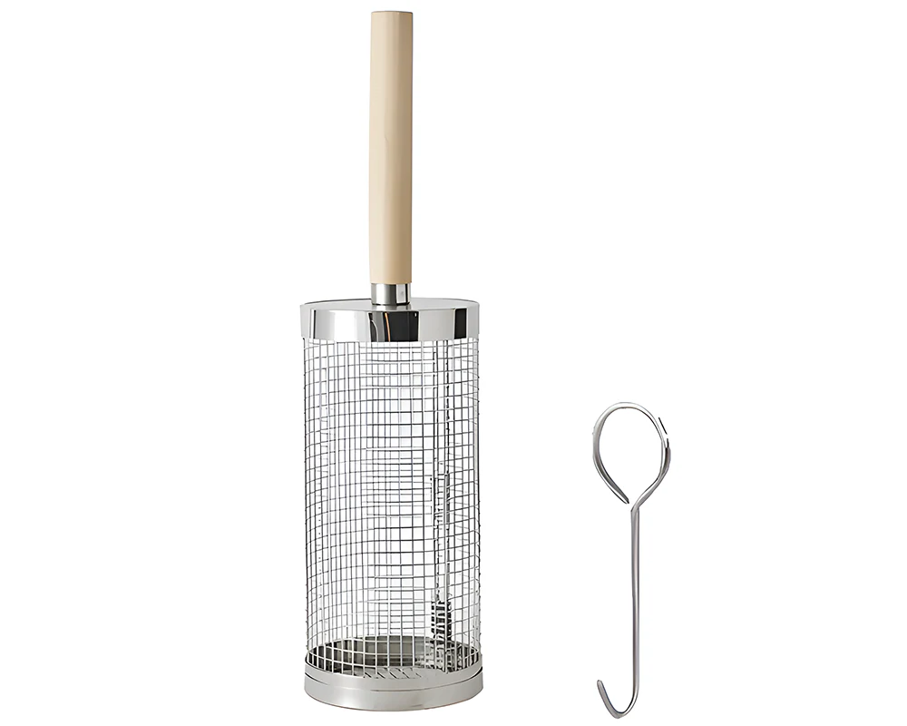 Rolling Grill Basket – Stainless Steel BBQ Net Tube for Meat, Vegetables & Seafood Outdoor Cooking - Image 9