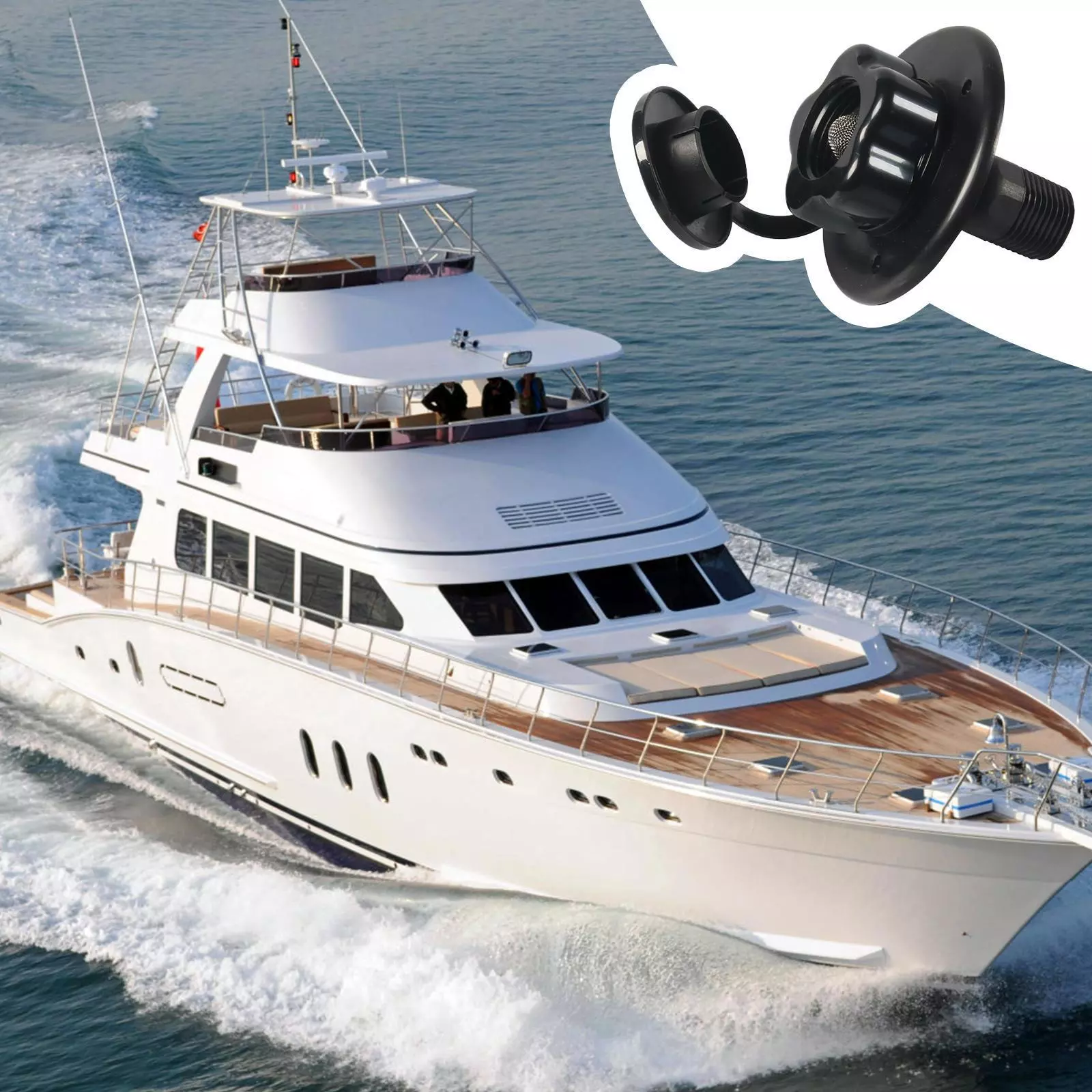 RV City Water Inlet with Check Valve (Black) - Image 5