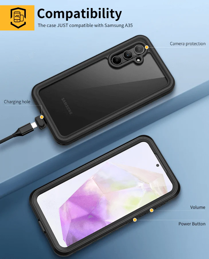 Samsung Galaxy A35 5G Waterproof Case Redpepper Full Protection - Image 4