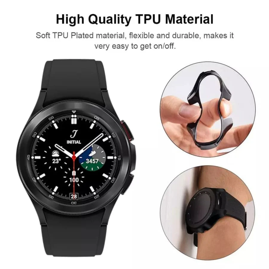 Protective Case for Samsung Galaxy Watch 4 (40mm) (Black) - Image 4