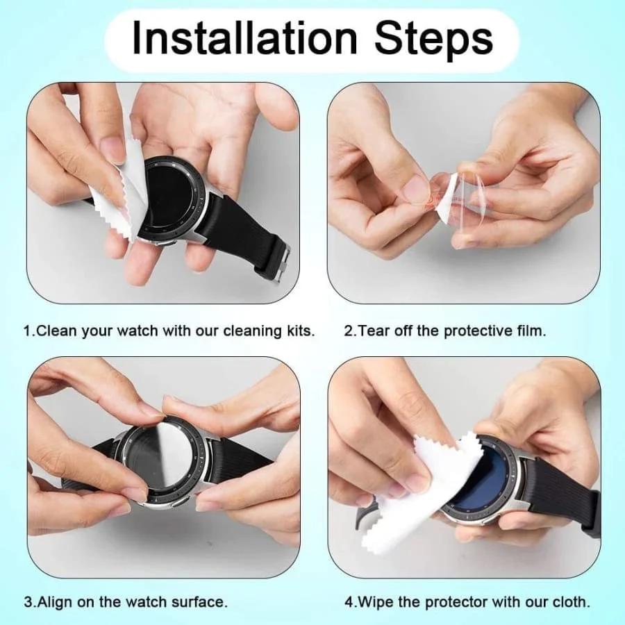 Screen Protectors for Samsung Galaxy Watch 4 (40mm) (Pack of 2) - Image 5