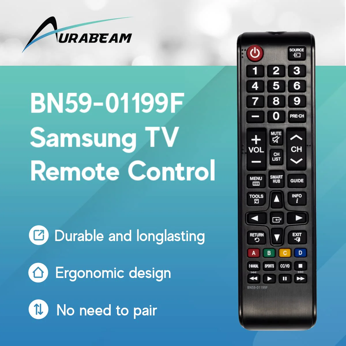 Replacement Remote compatible with Samsung TV Remote - Image 3
