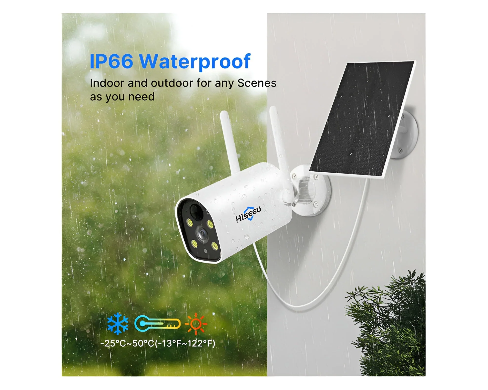 Hiseeu Spotlight Security Camera with Solar Panel - Image 9