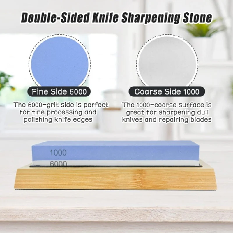 Sharp Pebble Premium Whetstone Knife Sharpening Stone 2 Side Grit 1000/6000 Waterstone - Image 4