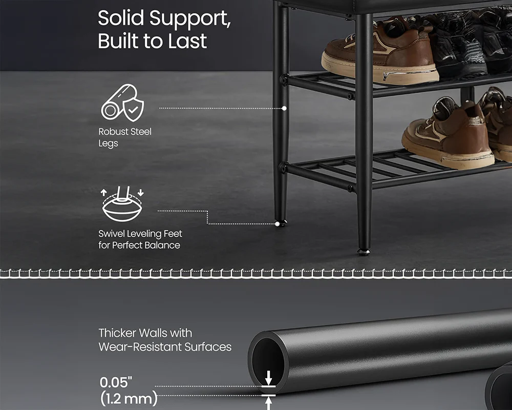 Shoe Rack Storage Bench - Image 4