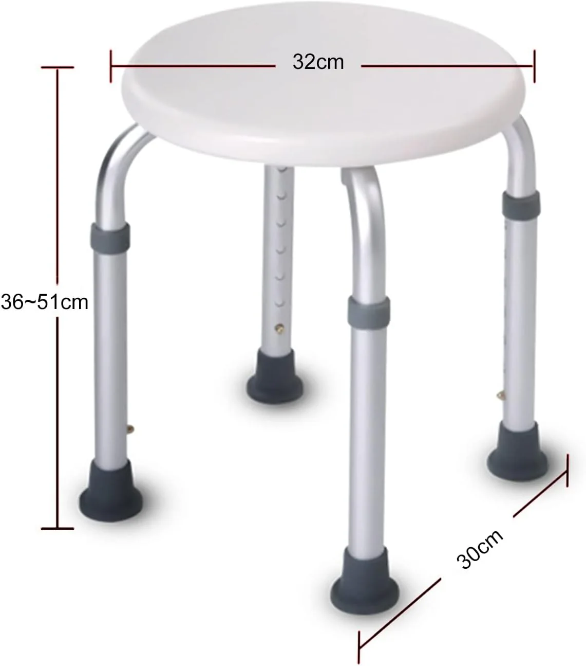 Shower Stool Height Adjustable - Image 4