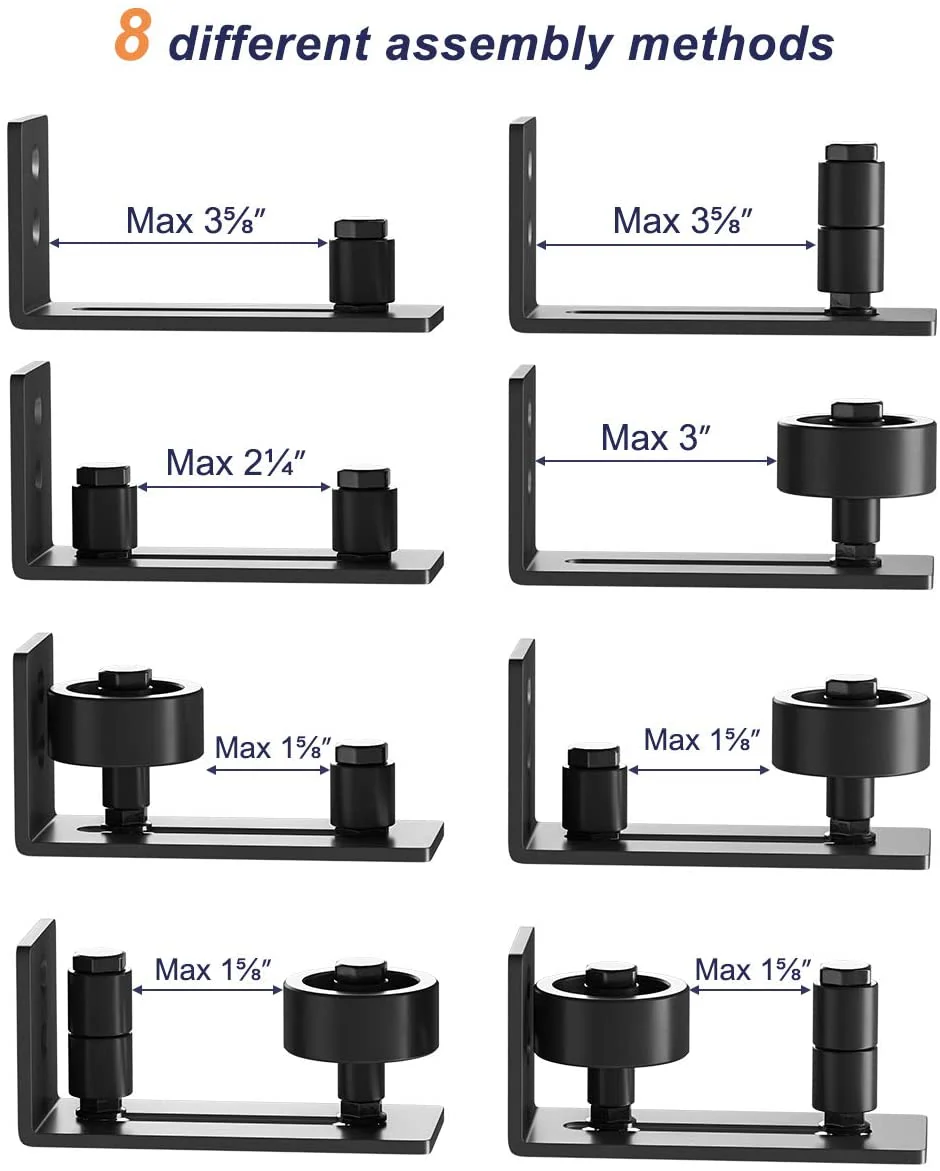 Sliding Barn Door Hardware For Bottom Adjustable Roller - Image 4