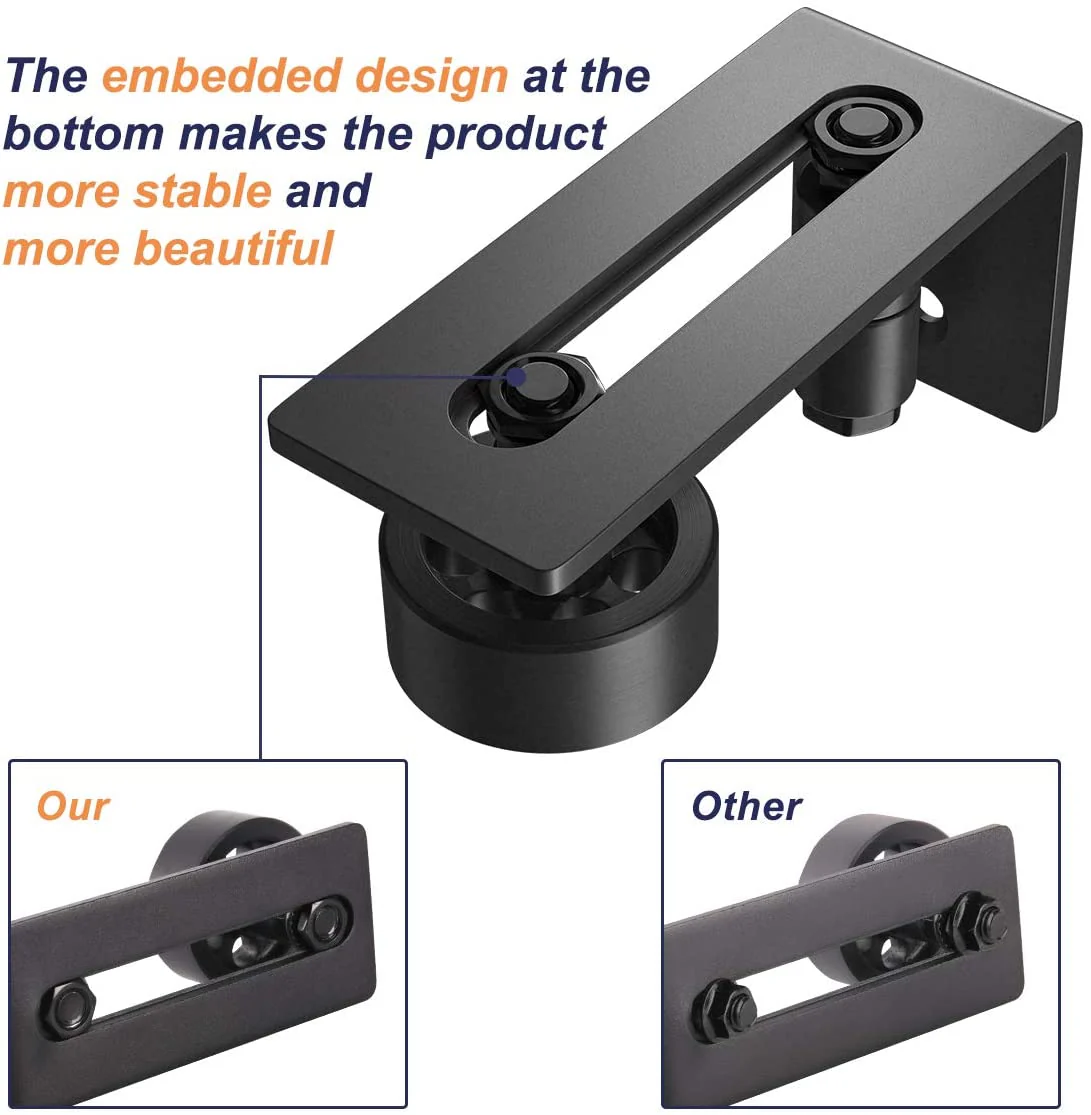 Sliding Barn Door Hardware For Bottom Adjustable Roller - Image 6