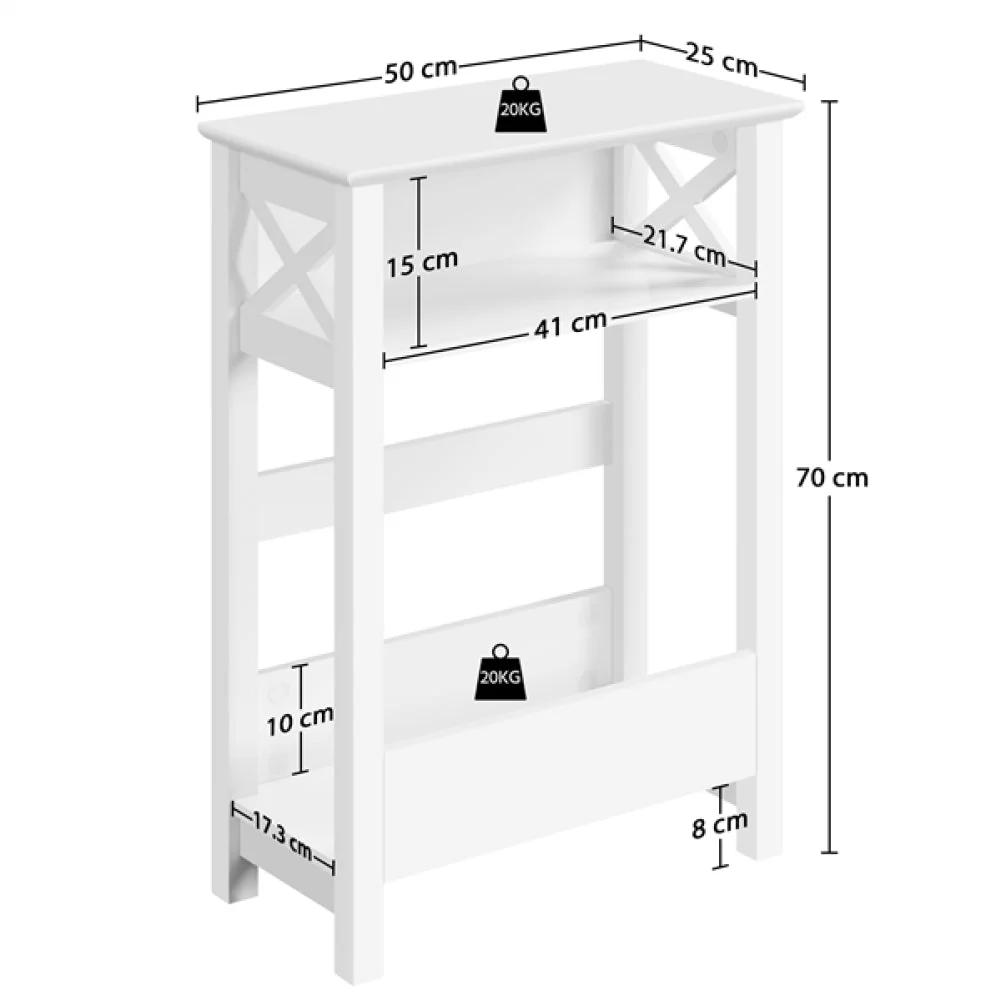 Slim End Table Modern Sofa Table - Image 5