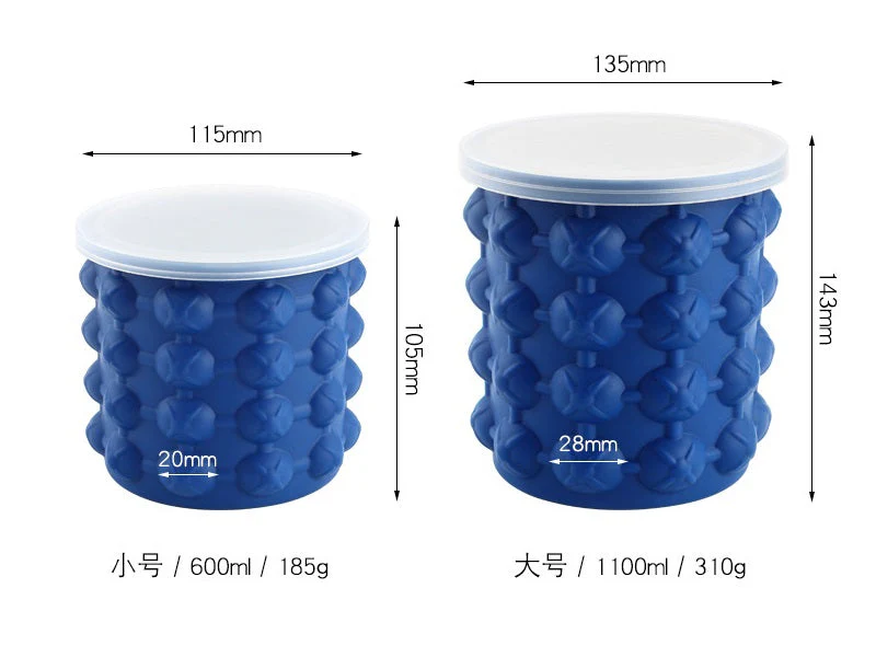 Small Ice Cube Maker Genie Silicone Wine Ice Bucket Big Ice Cube Tray Mold Cup - Image 5