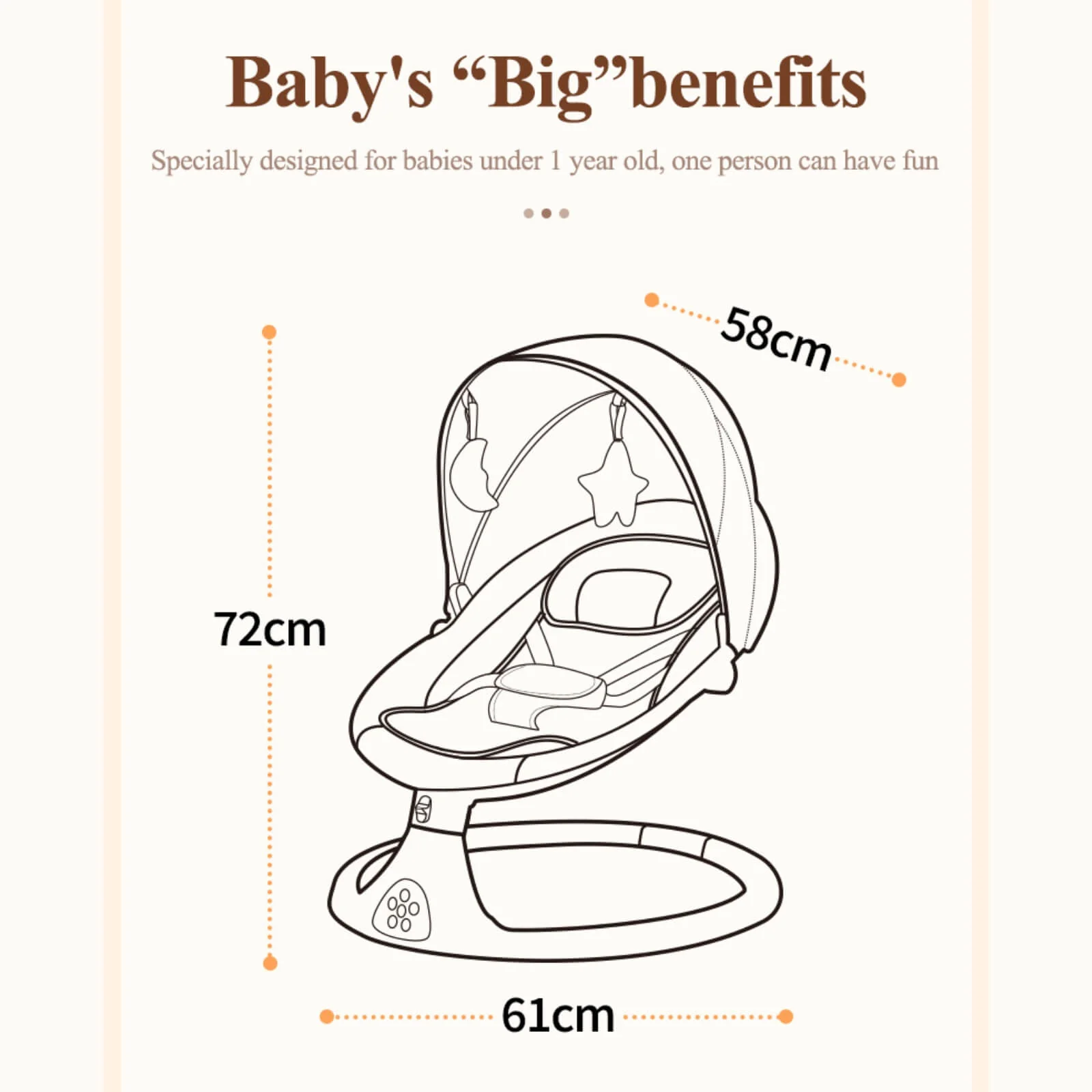Electric Baby Swing with Dining Table – Multi-Functional Design - Image 15
