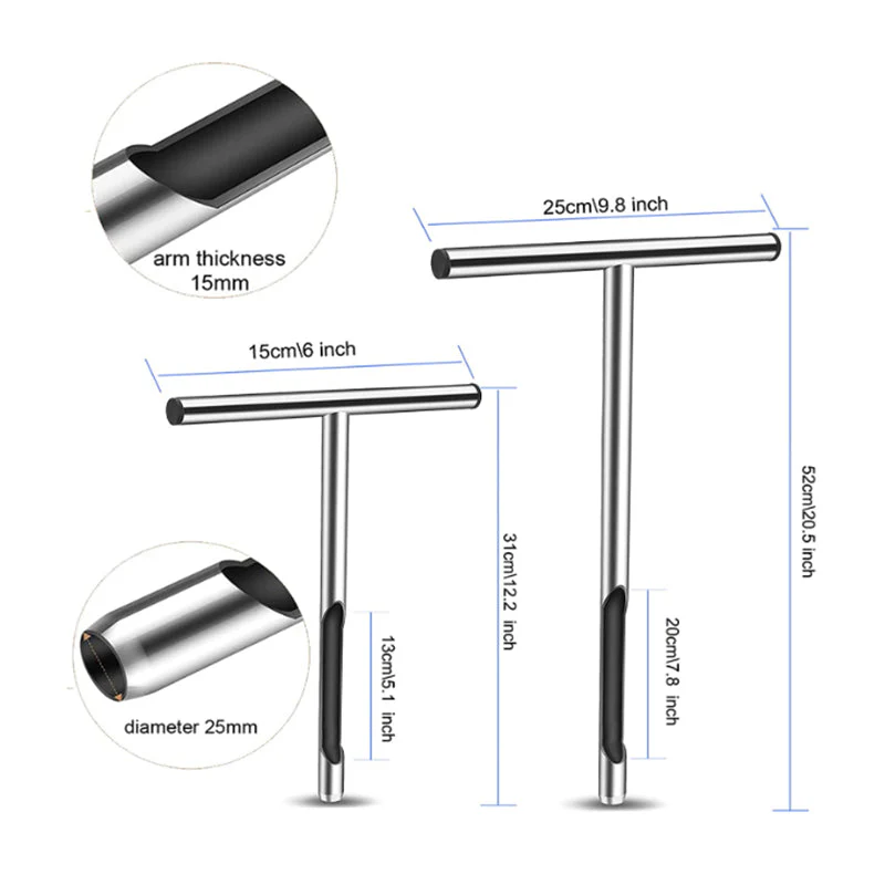 Soil Tube Sampler with Handle Comes Polished Inside Stainless Steel 304 12 inch - Image 2
