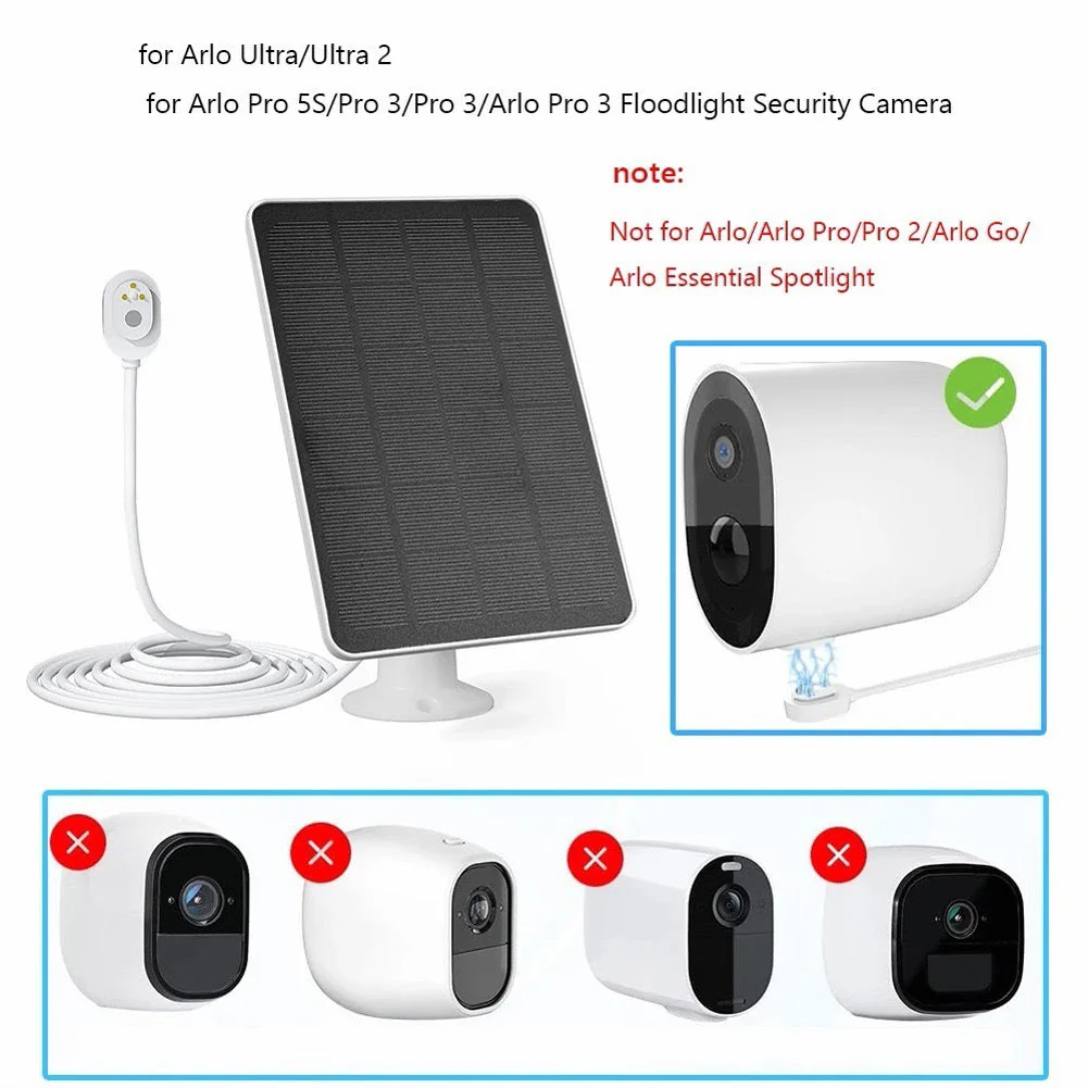 Solar Panel for Arlo Pro 3 Pro 4 Pro 5S Ultra 1 Ultra 2 Go 2 Floodlight - Image 6