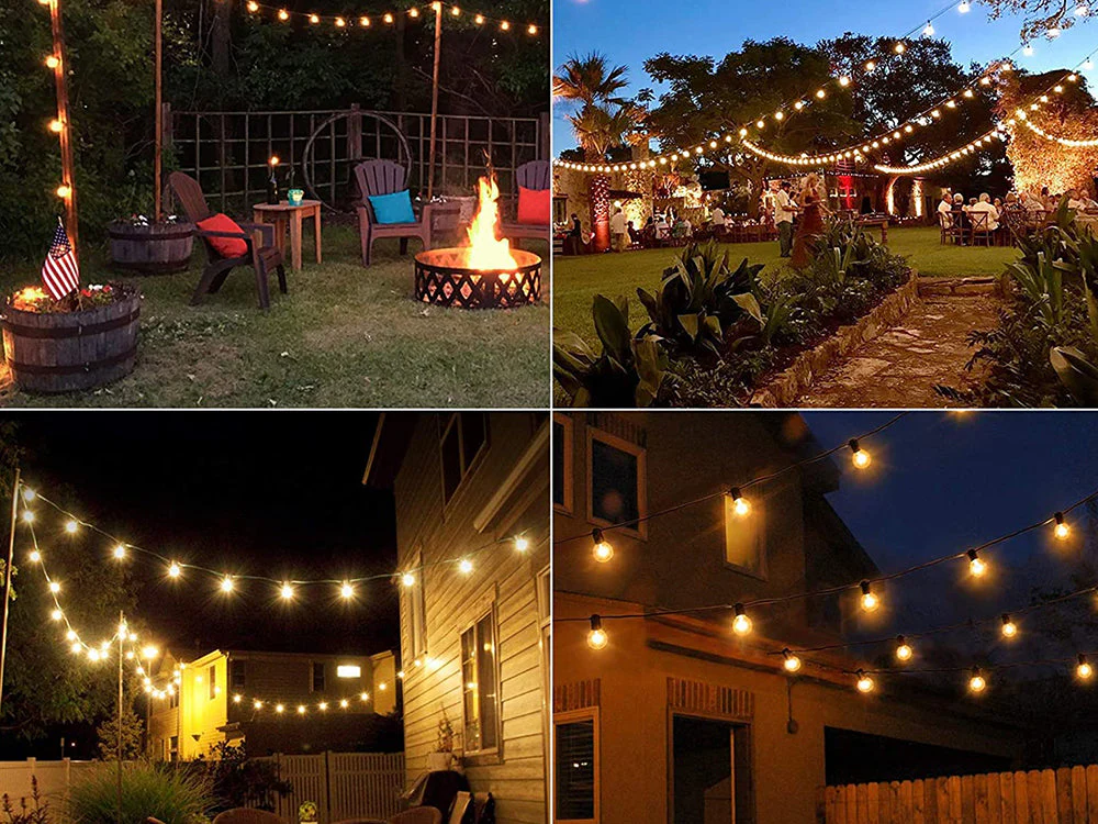 Solar Powered Festoon String Lights 15m with 50 Bulbs - Image 5