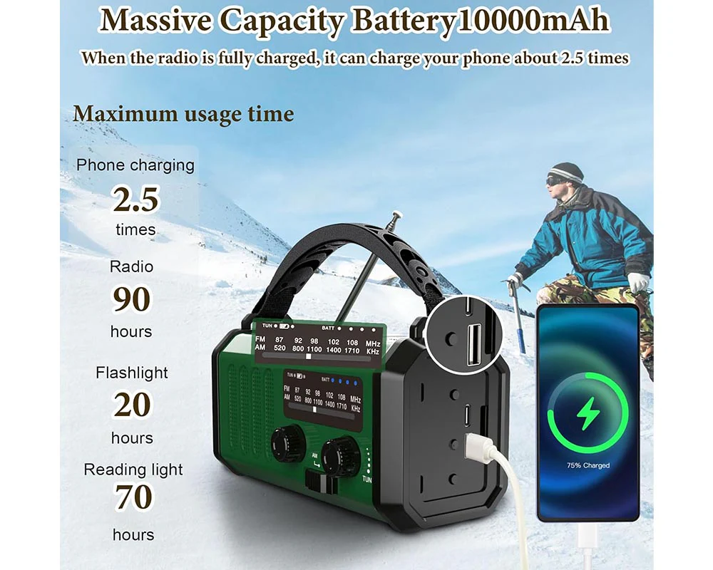 Camping Equipment Emergency Radio - Image 5