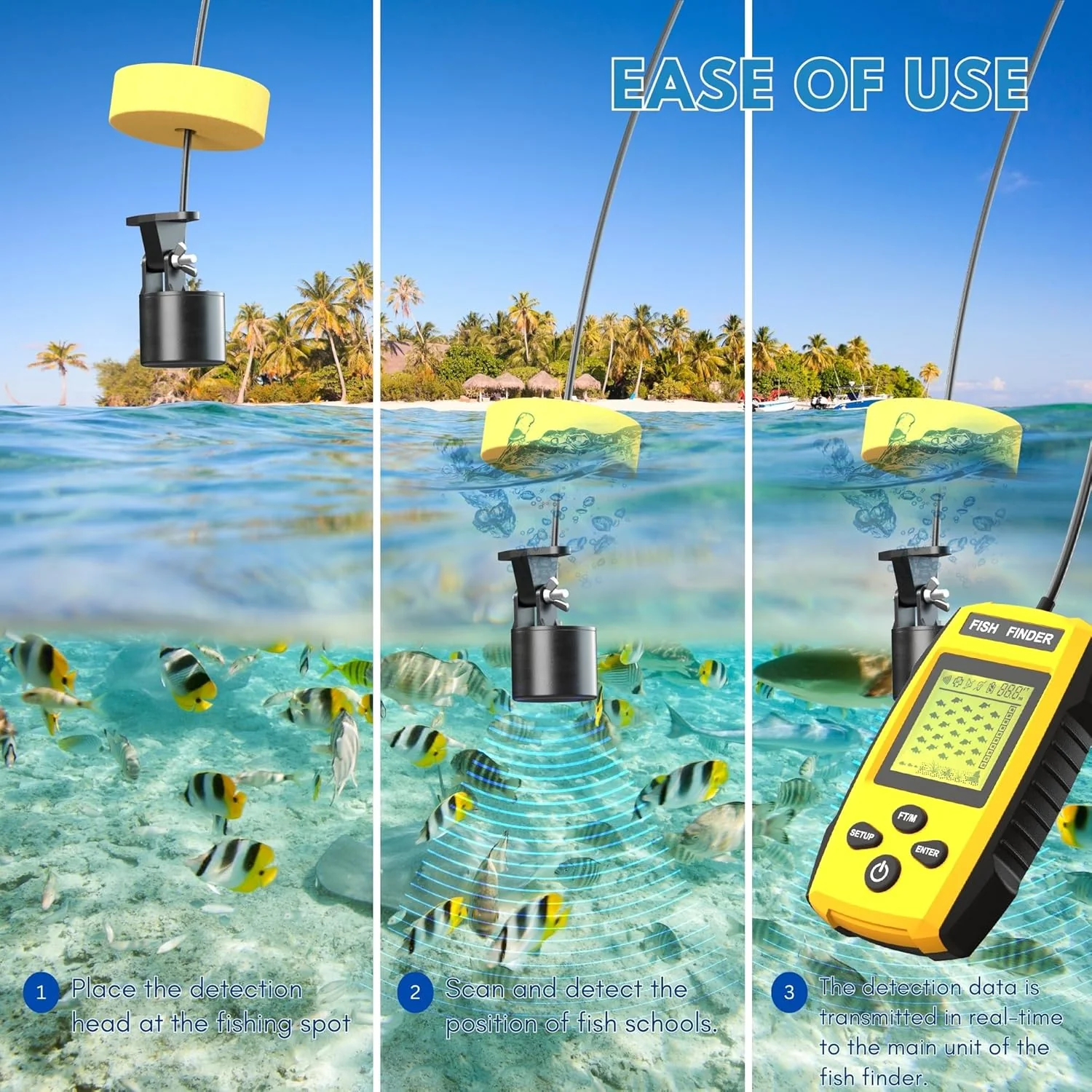Sonar LCD Fish Finder Fishing Tools Echo Sounder for Fishing - Image 9