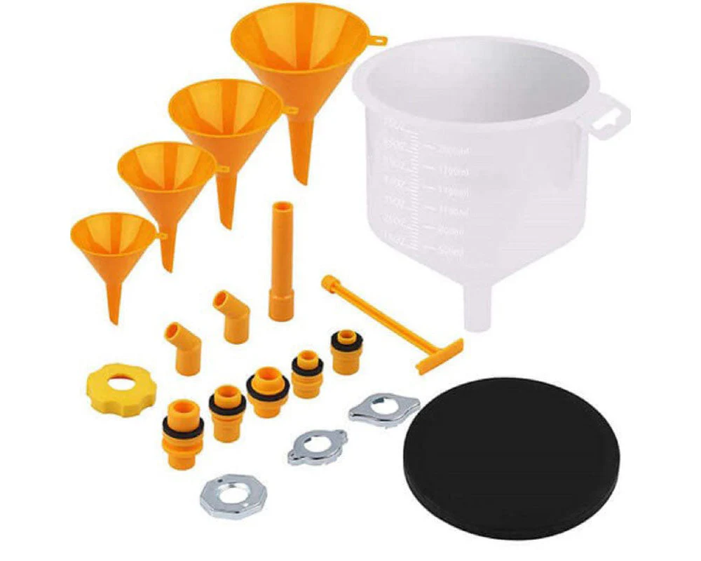 Spill Proof Car Radiator Coolant Filling Funnel Kit Universal Adapter - Image 11