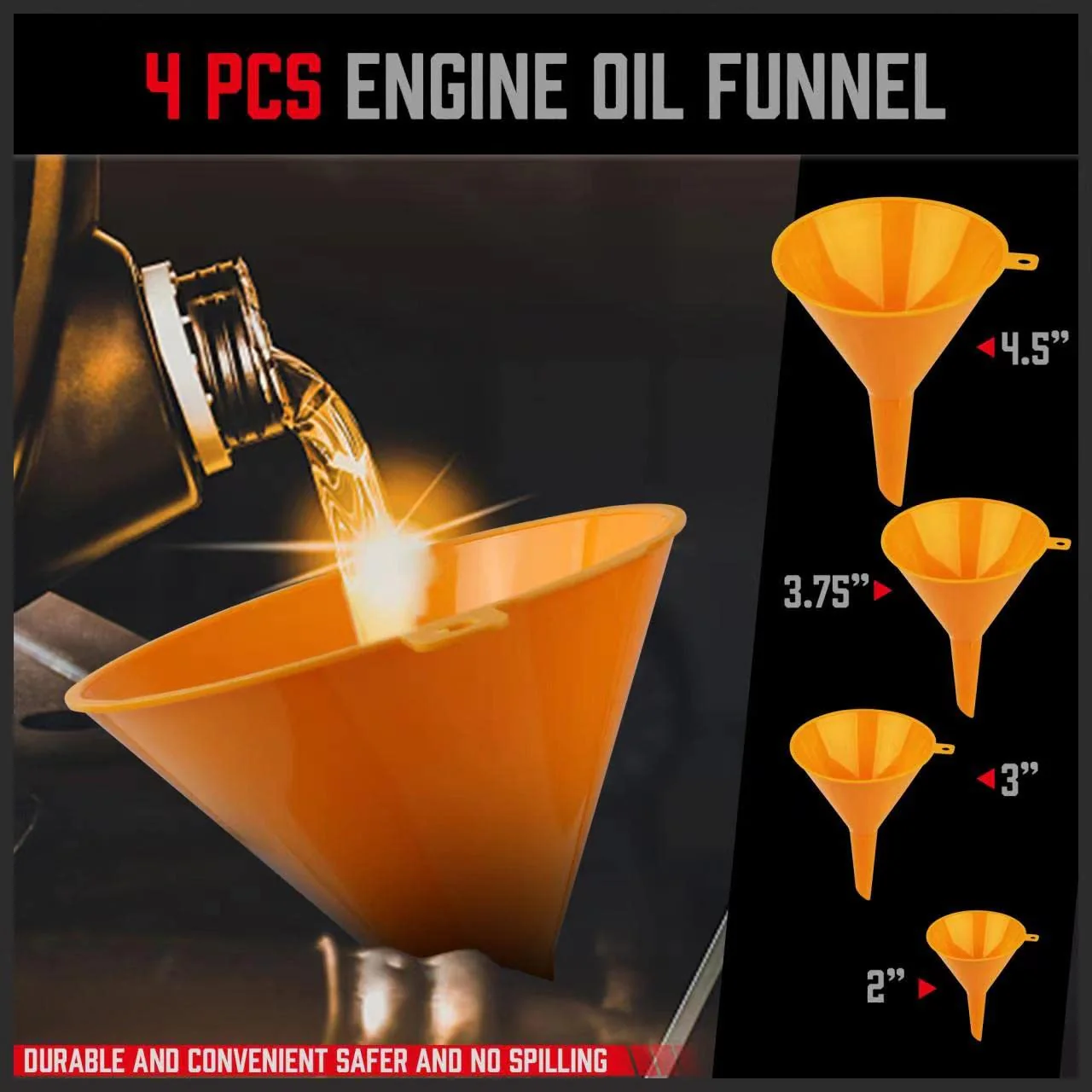 Spill Proof Car Radiator Coolant Filling Funnel Kit Universal Adapter - Image 4