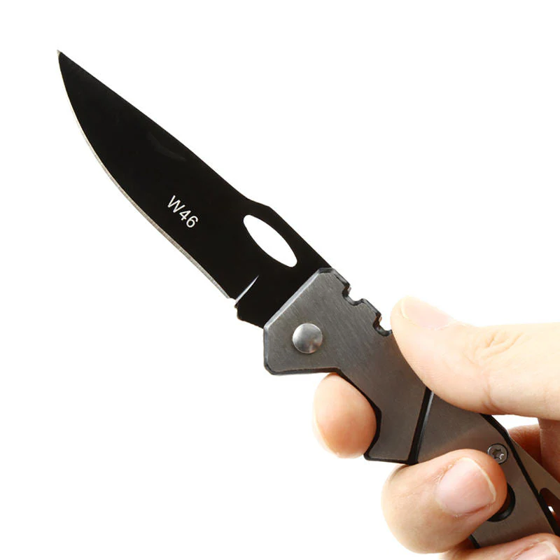 Stainless Steel Pocket Knife with Silver Handle - Image 5
