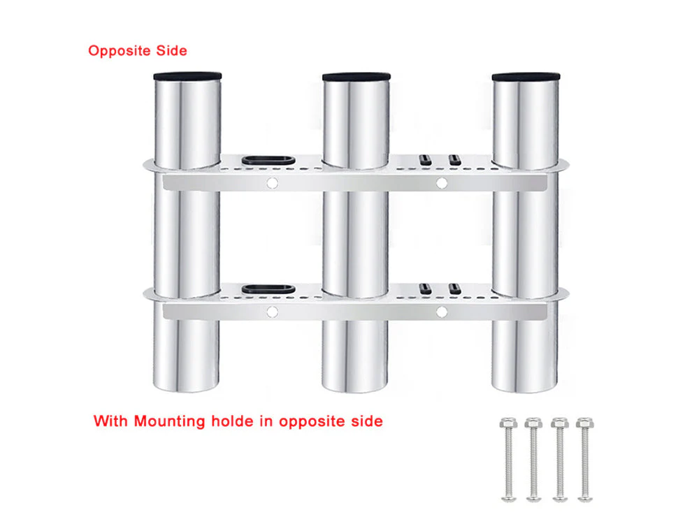 Stainless Steel Triple Fishing Rod Holder - Image 3