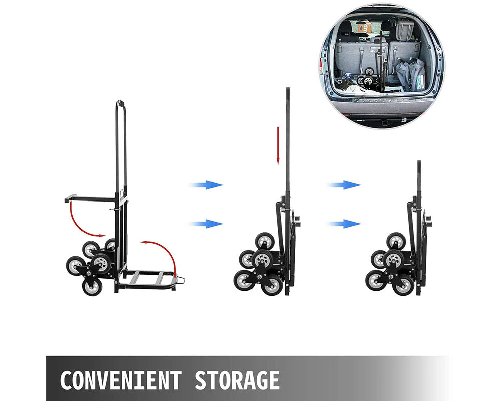 Stair Climbing Trolley 8 Wheels Folding Hand Cart Steps - Image 10