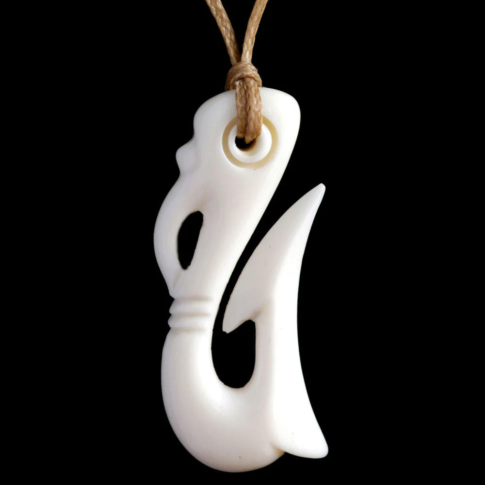 Stevie Ray Matau hand crafted bone pendant Large 63mm Long (2.5") - Image 2