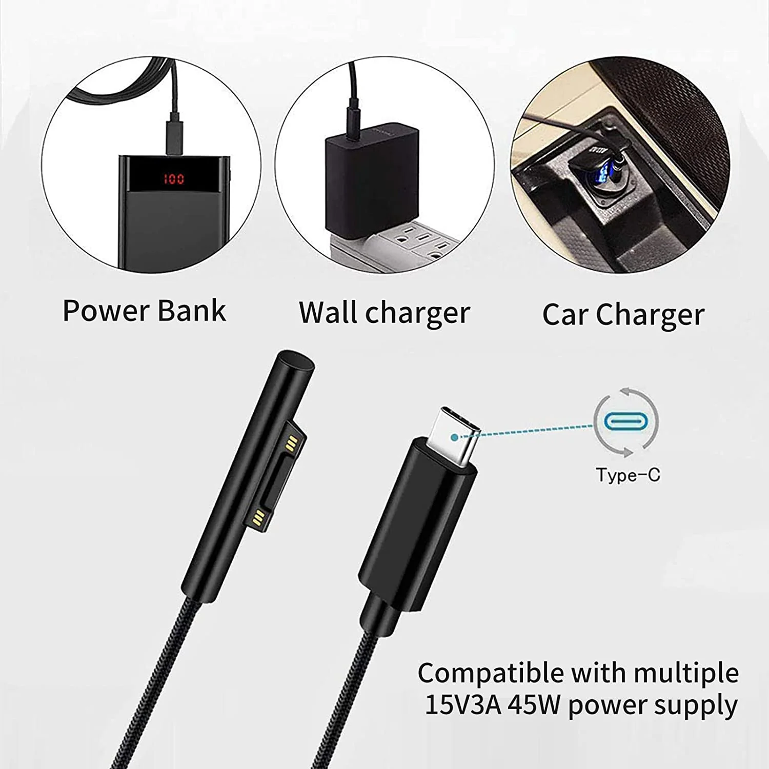 Surface Pro Cable USB C TYPE C - Image 8